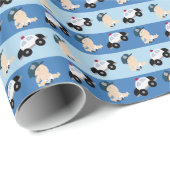 Cadeau Bébé policier policier Envelopper le papier (Coin rond)