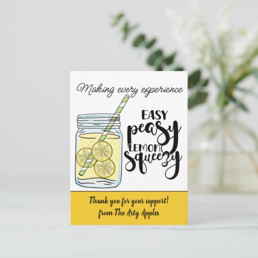 cadeau bedankje personeel vrijwilliger klant  briefkaart (Staand voorkant)