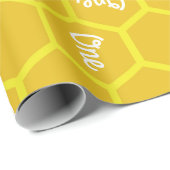 Cadeau Bee Day Cute 1er Anniversaire Papier d'enveloppeme (Coin rond)