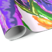 Cadeau Belle Iris Fleurs Enveloppement Papier (Coin rond)