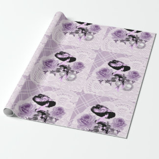 Cadeau Belle Lavande Lady Vintage dentelle papier d'envel