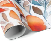 Cadeau Belles fleurs colorées Papier d'enveloppement (Coin rond)