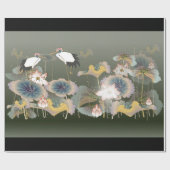 Cadeau Belles grues Lily Papier à envelopper (Plat)