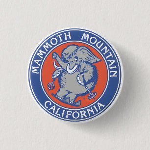 Cadeau bergen skioord Mammoth Mountain uit het ver Ronde Button 3,2 Cm