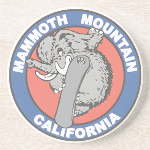 Cadeau bergen skioord Mammoth Mountain uit het ver Zandsteen Onderzetter