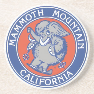 Cadeau bergen van het Mammoth Mountain skioord uit Zandsteen Onderzetter