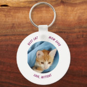 Cadeau Beste Mama Kat Gepersonaliseerde Kat Foto e Sleutelhanger (Achterkant)