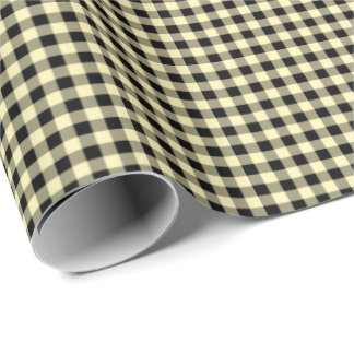 Cadeau Beurre jaune | Papier d'enrobage En vichy noir