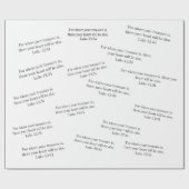 Cadeau Bible Verse papier d'enveloppement pour trésor, ca (Plat)