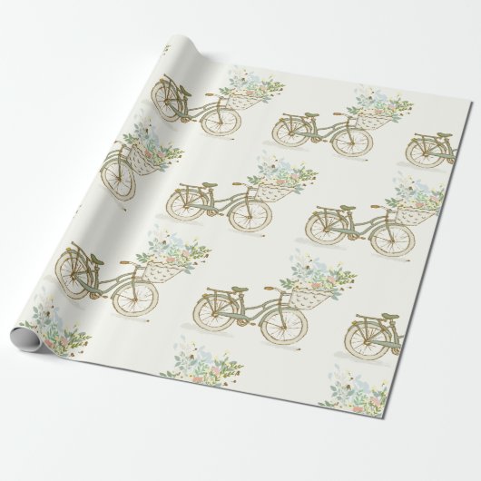 Cadeau Bicyclette Vintage avec papier enveloppant (Déroulé)