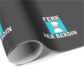 CADEAU BIDEN FERK JER BERDIN CHRISTMAS WRAPPER PAPIER (Coin rond)