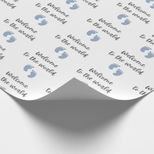 Cadeau Bienvenue Dans Le Monde Papier Enveloppant Bébé