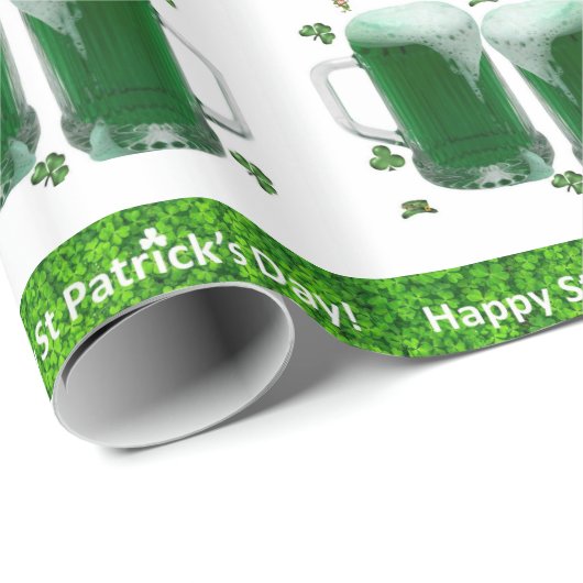 Cadeau Bière en papier de la Saint-Patrick (Coin rond)
