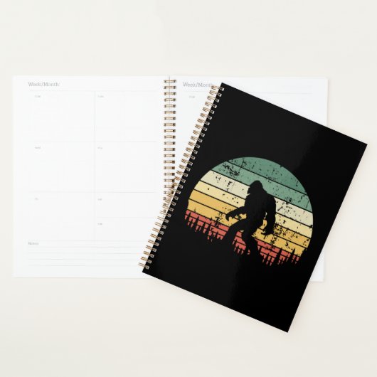 Cadeau Bigfoot Retro Sunset (Devant avec enveloppe)