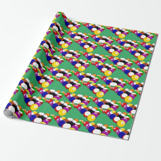 Cadeau Billiards Design Wrapper Papier Rouleau (Déroulé)