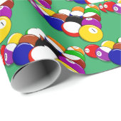 Cadeau Billiards Design Wrapper Papier Rouleau (Coin rond)
