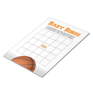 Cadeau Bingo Basketbal Baby shower Game Pack Notitieblok