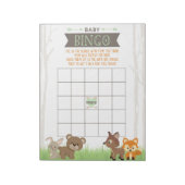 Cadeau Bingo Woodland Animals Baby shower Game Pac Notitieblok (Gedraaid)