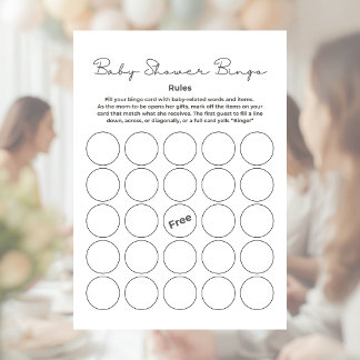 Cadeau-bingospel voor babyfeestje briefhoofd