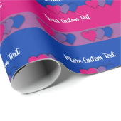 Cadeau Bisexualité drapeau de fierté avec papier d'emball (Coin rond)