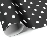 Cadeau Black | Papier blanc à enveloppement à points Polk<br><div class="desc">Ce papier d'emballage cadeau pois classique est parfait pour vos besoins de cadeaux! Enveloppez un cadeau d'anniversaire, un cadeau de baby shower, un cadeau de douche nuptiale, un cadeau mariage ou un cadeau pour toute autre occasion spéciale. C'est aussi un choix merveilleux pour l'emballage de l'artisanat du papier : enveloppes...</div>
