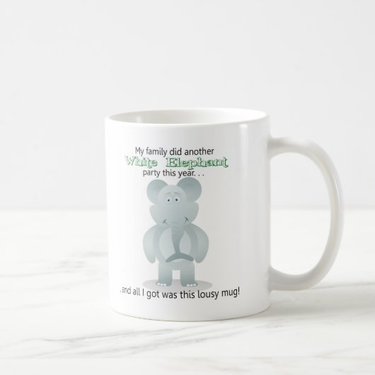 Cadeau blanc d'Elepant - tasse de café (Droite)