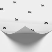 Cadeau Blanc et papier d'emballage de Black Fleur De Lis (Coin)