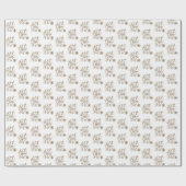 Cadeau Blanc| Laisser neiger le papier d'enveloppement de (Plat)