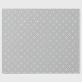 Cadeau Blanc sur les cercles de chevauchement gris papier (Plat)
