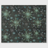 Cadeau Blanc Turquoise Blue Snowflakes Papier à enveloppe (Plat)