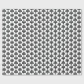 Cadeau BLANCHE | Papier d'enveloppement noir Damas (Plat)