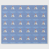 Cadeau Bleu "Ancien" MUMMY WRAPPER PAPIER (Plat)