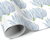 Cadeau Bleu bâtonnets de calque sur un rouleau de papier  (Coin rond)