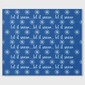 Cadeau Bleu blanc Flocon de neige Laisser le papier d'enn (Plat)