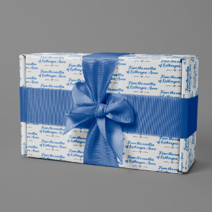 Cadeau Bleu clair à partir des aiguilles de papier d'enve