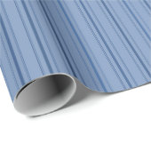 Cadeau Bleu Élégant Bleu Grille Papier (Coin rond)