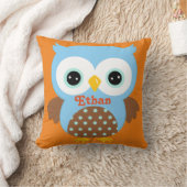 Cadeau bleu et orange de bébé de coussin de (Couverture)