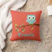 Cadeau bleu et orange de bébé de coussin de (Couverture)