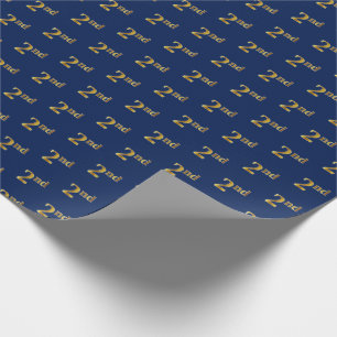 Cadeau Bleu, Faux Gold 2e (deuxième) papier d'emballage d