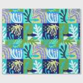 Cadeau Bleu Matisse découpe papier Inspiré Ocean Life (Plat)