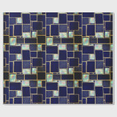 Cadeau Bleu | Parties scintillant Faux moderne et papier  (Plat)