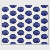 Cadeau Bleu Sapphire Wrapper Papier Coupe ovale Gemstone (Plat)