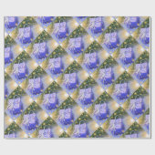 cadeau bleu, unique, papier d'enveloppement brilla (Plat)