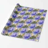 cadeau bleu, unique, papier d'enveloppement brilla (Déroulé)