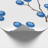 Cadeau Bleuets Frais Sur Un Papier D'Enveloppement De Bra