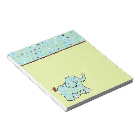 Cadeau bloc-notes éléphant bébé mignon (Incliné)