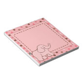 Cadeau bloc-notes éléphant bébé rose mignon (Incliné)