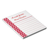 Cadeau Bloc-Notes Personnalisé Points Rouges de l' (Incliné)