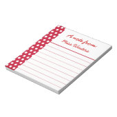 Cadeau Bloc-Notes Personnalisé Points Rouges de l' (Tourné)
