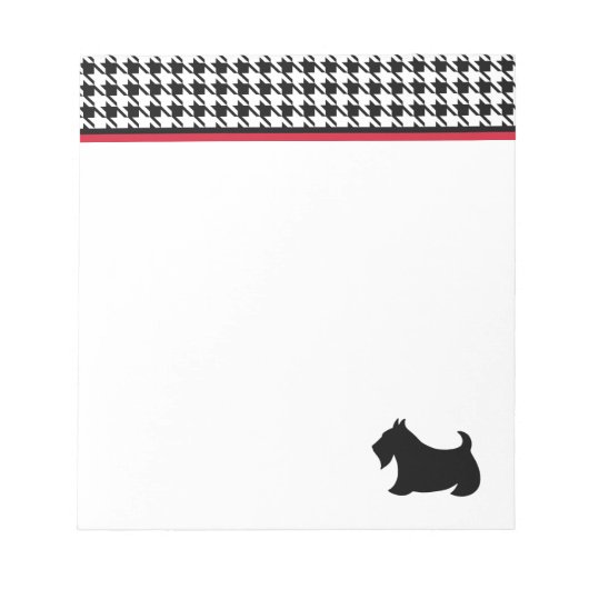 Cadeau bloc-notes rétro Scottish Terrier pour l'éc (Devant)
